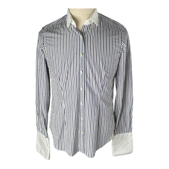 Slim Fit Striped Cotton Shirt Polo Ralph Lauren Black And White Striped Dress  Shirt Emanuel Berg